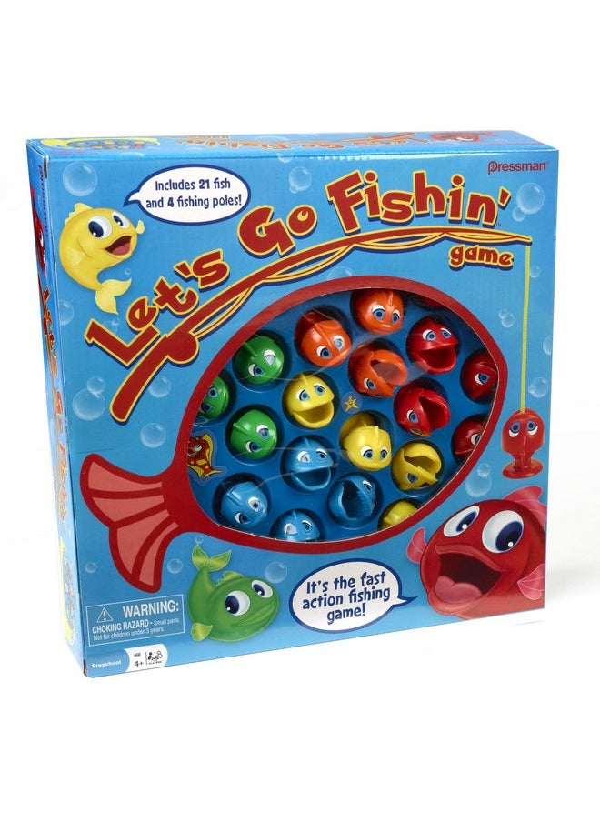 Goliath Let'S Go Fishin' Game By Pressman - The Original Fast-Action Fishing Game!, 1-4 Players  - Image 1