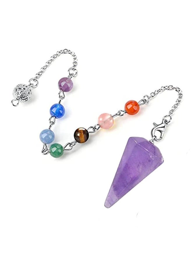 4pcs النحاس Dowsing العصا أميثيست Pendulum شعرت حقيبة كاملة مجموعة التنبؤ الروحي للتأمل الطاقة الشفاء والتوازن الشاكرا - Image 5