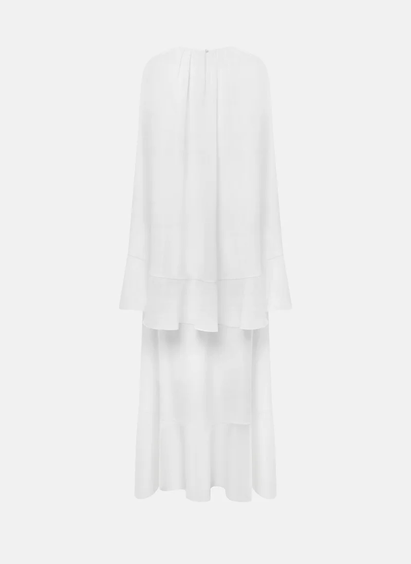 Lichi  Maxi dress with voluminous sleeves and draping at the waist for Women | Best Price UAE