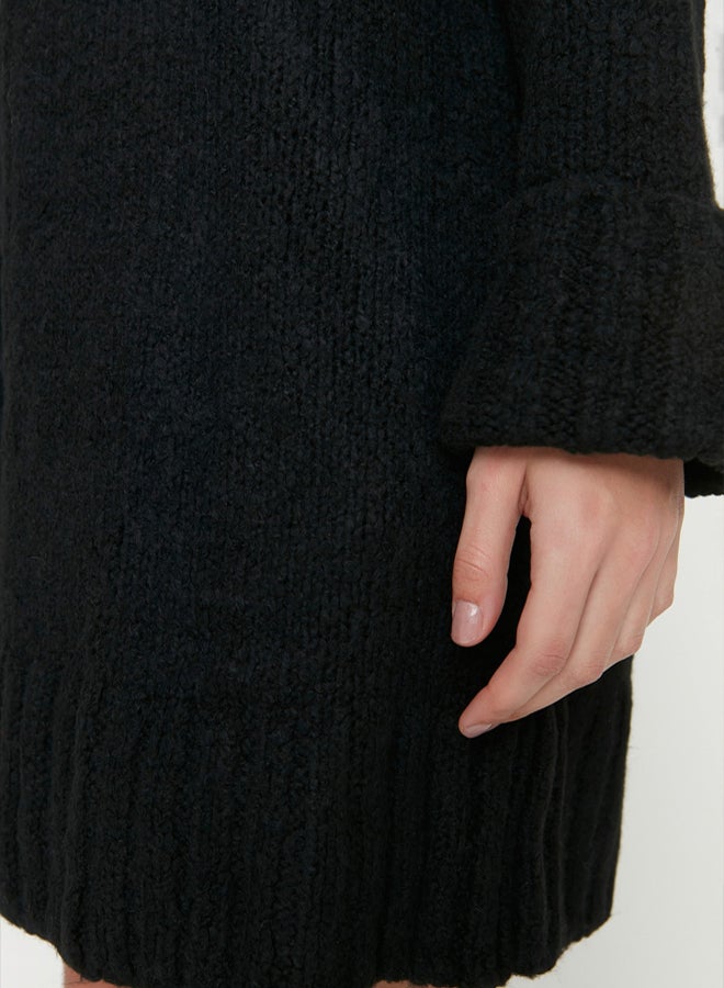 trendyol Black Wide Fit Soft Textured Knitwear Cardigan - Image 3