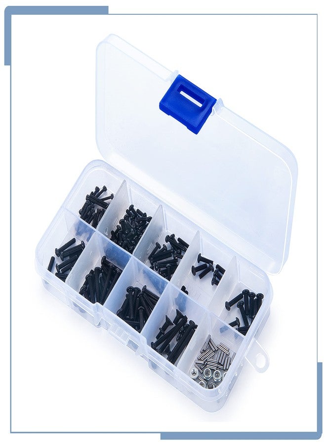 Zolikar 206Pcs RC Screws Kit Pins M2.5 Nuts Screw Assortment Set for TRX4M Upgrades 1/18 Scale RC Crawler Car Accessories - Image 4