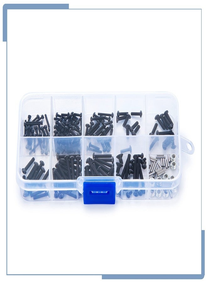Zolikar 206Pcs RC Screws Kit Pins M2.5 Nuts Screw Assortment Set for TRX4M Upgrades 1/18 Scale RC Crawler Car Accessories - Image 2