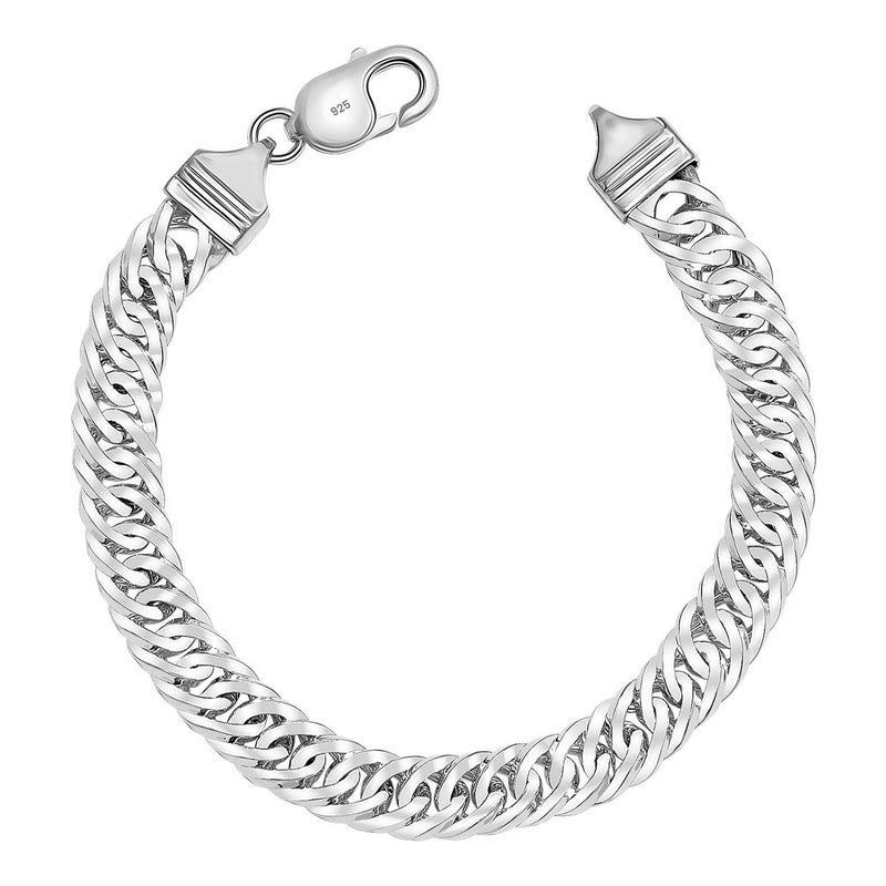 LeCalla Men's 925 Sterling Silver Classic Link Bracelet | BIS Hallmarked 925 Silver Bracelets for Men | Handmade Classic Design Chain Bracelet - Image 1