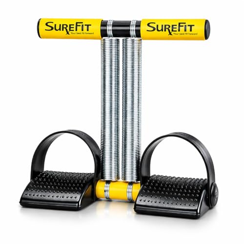 SUREFIT Double Spring Tummy Trimmer for Home Workout, Heavy Duty Ab Exerciser with Foot Pedals, Full Body Fat Burner & Core Strength Trainer for Men & Women - Image 1