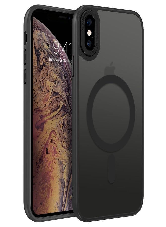 بنتوبين جراب BENTOBEN لهاتف iPhone X/iPhone Xs [متوافق مع Magsafe] جراب مغناطيسي شفاف غير لامع لهاتف iPhone X/Xs، نحيف، مقاوم للصدمات، مناسب للرجال والنساء، غطاء حماية 5.8 بوصة، إصدار 2017/2018، أسود - Image 1