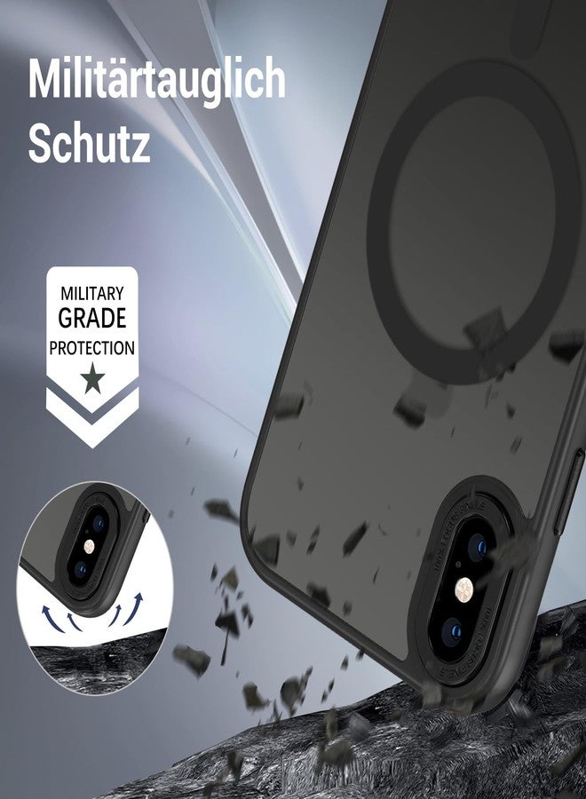 بنتوبين جراب BENTOBEN لهاتف iPhone X/iPhone Xs [متوافق مع Magsafe] جراب مغناطيسي شفاف غير لامع لهاتف iPhone X/Xs، نحيف، مقاوم للصدمات، مناسب للرجال والنساء، غطاء حماية 5.8 بوصة، إصدار 2017/2018، أسود - Image 3