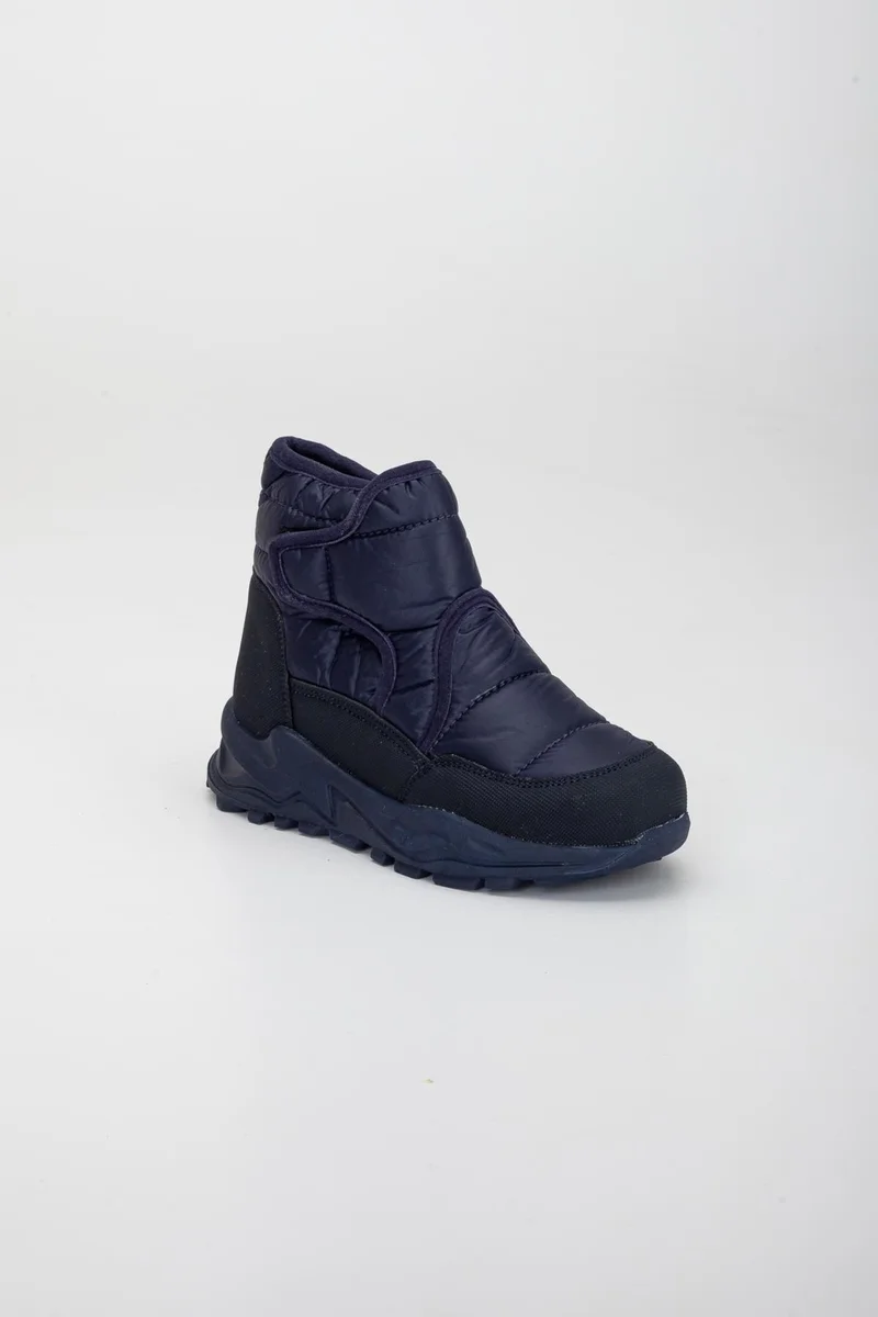 Dilimler Ayakkabı ŞirinGenç Orthopedic Velcro Parachute Navy Blue Boy Boots