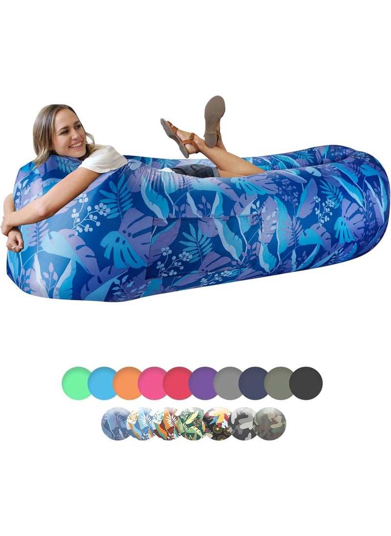 Meetion Inflatable Lounger Air Sofa Hammock-Portable,Water Proof& Anti-Air Leaking Design-Ideal Couch for Backyard Beach Traveling Camping Picnics & Music Festivals  - Image 1