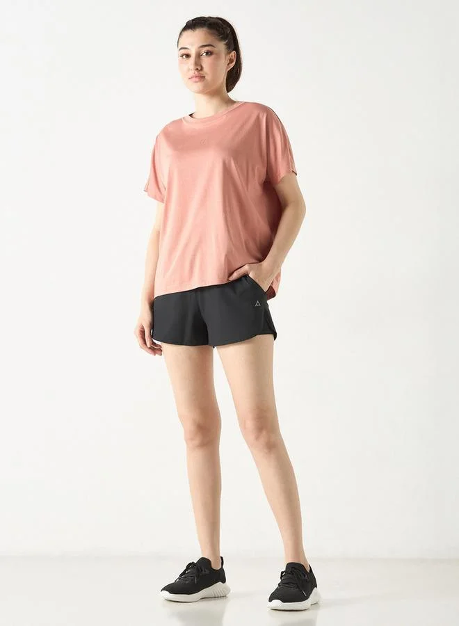 ADOT by Splash Typographic Print T-shirt with Short Sleeves