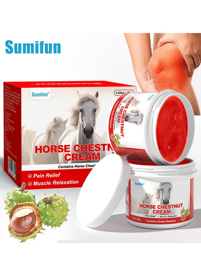 Sumifun Horse Chestnut Cream, Heating Extra Warming Joint Massage Gel Muscle Recovery, Cold Compress Gel For Relieving Repair Shoulder Neck Lumbar Spine And Leg Pain Protection Joint, 80G  - Image 1