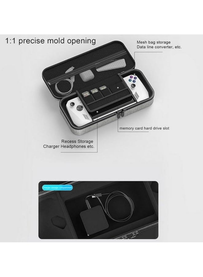 Green Tiger EVA Carrying Case Compatible with Steam Deck - Waterproof Handheld Game Console Bag Anti-Drop Shockproof Replacement With Inner Partition (Grey) - Image 5