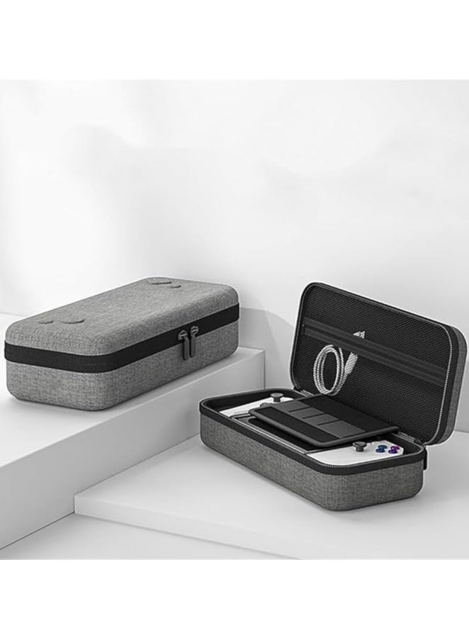 Green Tiger EVA Carrying Case Compatible with Steam Deck - Waterproof Handheld Game Console Bag Anti-Drop Shockproof Replacement With Inner Partition (Grey) - Image 2