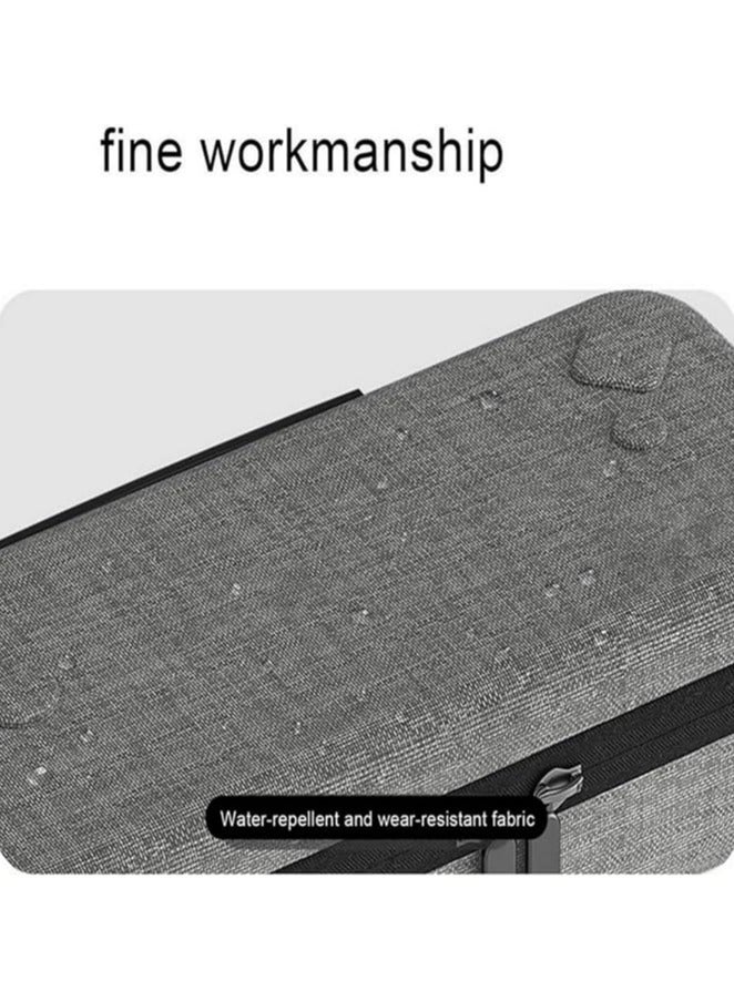 Green Tiger EVA Carrying Case Compatible with Steam Deck - Waterproof Handheld Game Console Bag Anti-Drop Shockproof Replacement With Inner Partition (Grey) - Image 3