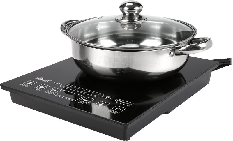 Rosewill Induction Cooker 1800 Watt, 5 Pre-Programmed Induction Cooktop, Electric Burner with Stainless Steel Pot 10" 3.5 QT 18-8, RHAI-15001 - Image 1