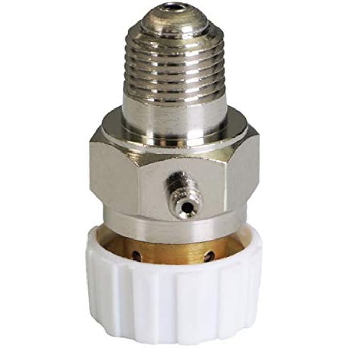 6I722 RADIATOR STEAM AIR VENT WITH PLASTIC KNOB; HEAT REGULATOR VALVE; 1/8 IN. MIP; CHROME PLATED STEEL - Image 1