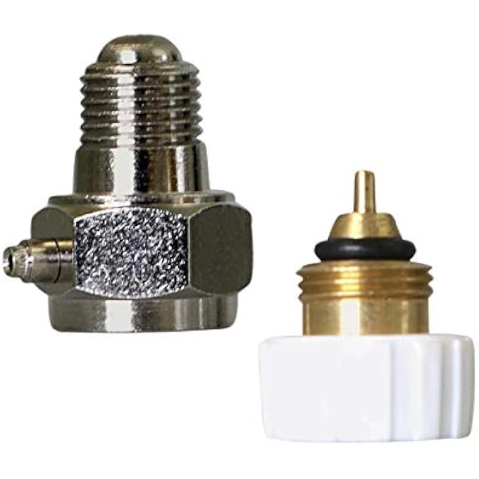 6I722 RADIATOR STEAM AIR VENT WITH PLASTIC KNOB; HEAT REGULATOR VALVE; 1/8 IN. MIP; CHROME PLATED STEEL - Image 3