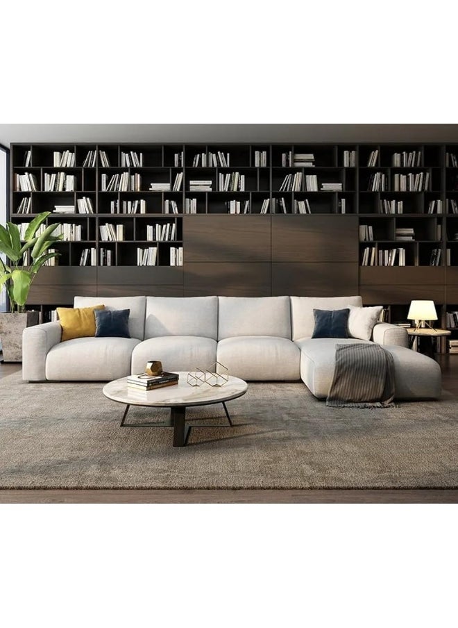 Comfynest - Nordic-Inspired Comfort Living with Our Modern L-Shape Sofa a Stylish and Inviting Centerpiece for Your Contemporary Space (Light Taupe, Left) - Light Beige - Image 1
