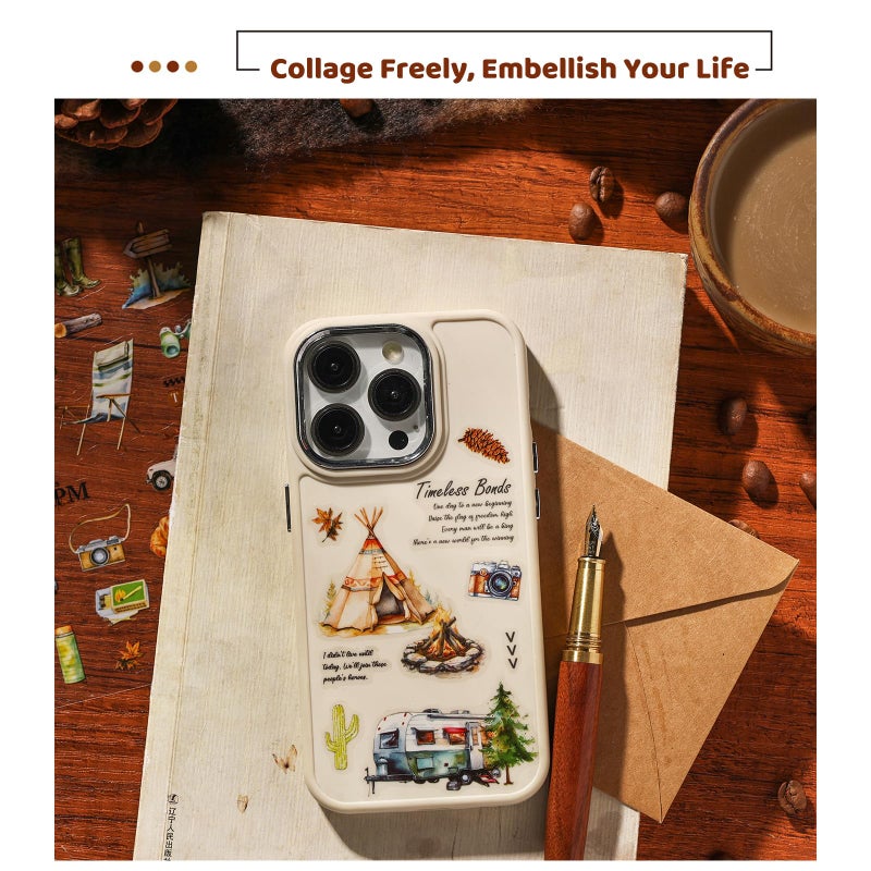 OKUPAN Vintage Food Stickers for Scrapbooking â€“ 320+ Transparent PET Dessert, Coffee, Cake & Bread Stickers for Journaling, Junk Journal Supplies, Kids DIY Crafts, Baking & Camping Decoration - Image 4