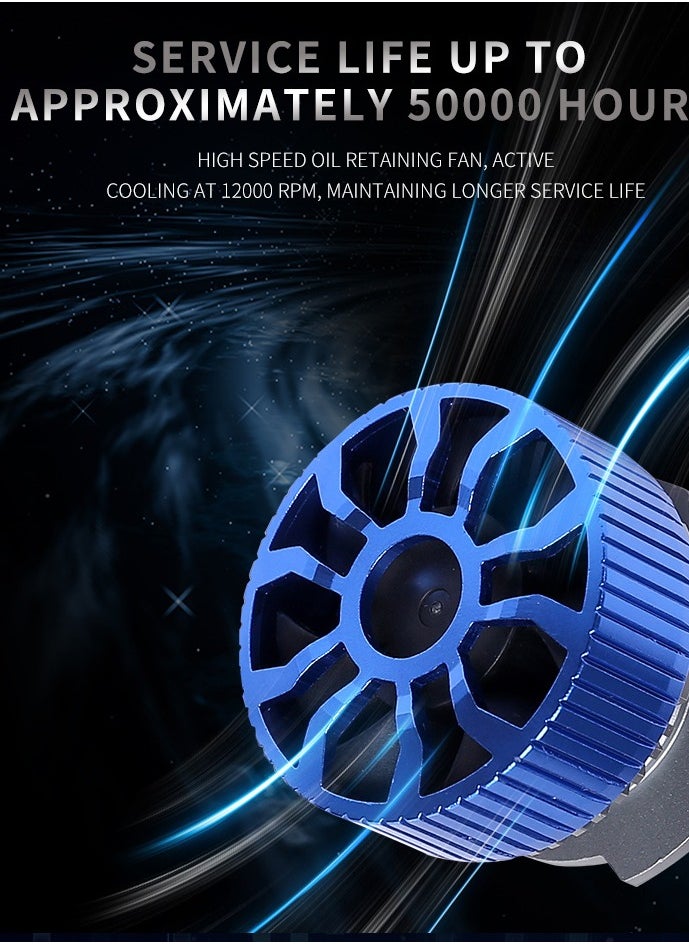 2Pcs H11/H9/H8 LED Headlight Bulbs 120W 13800 Lumens 500% Brighter 6500K Cool White IP68 Waterproof