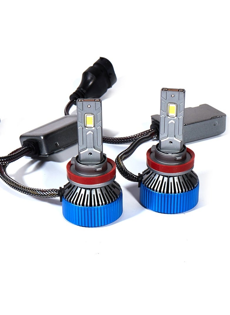 2Pcs H11/H9/H8 LED Headlight Bulbs 120W 13800 Lumens 500% Brighter 6500K Cool White IP68 Waterproof