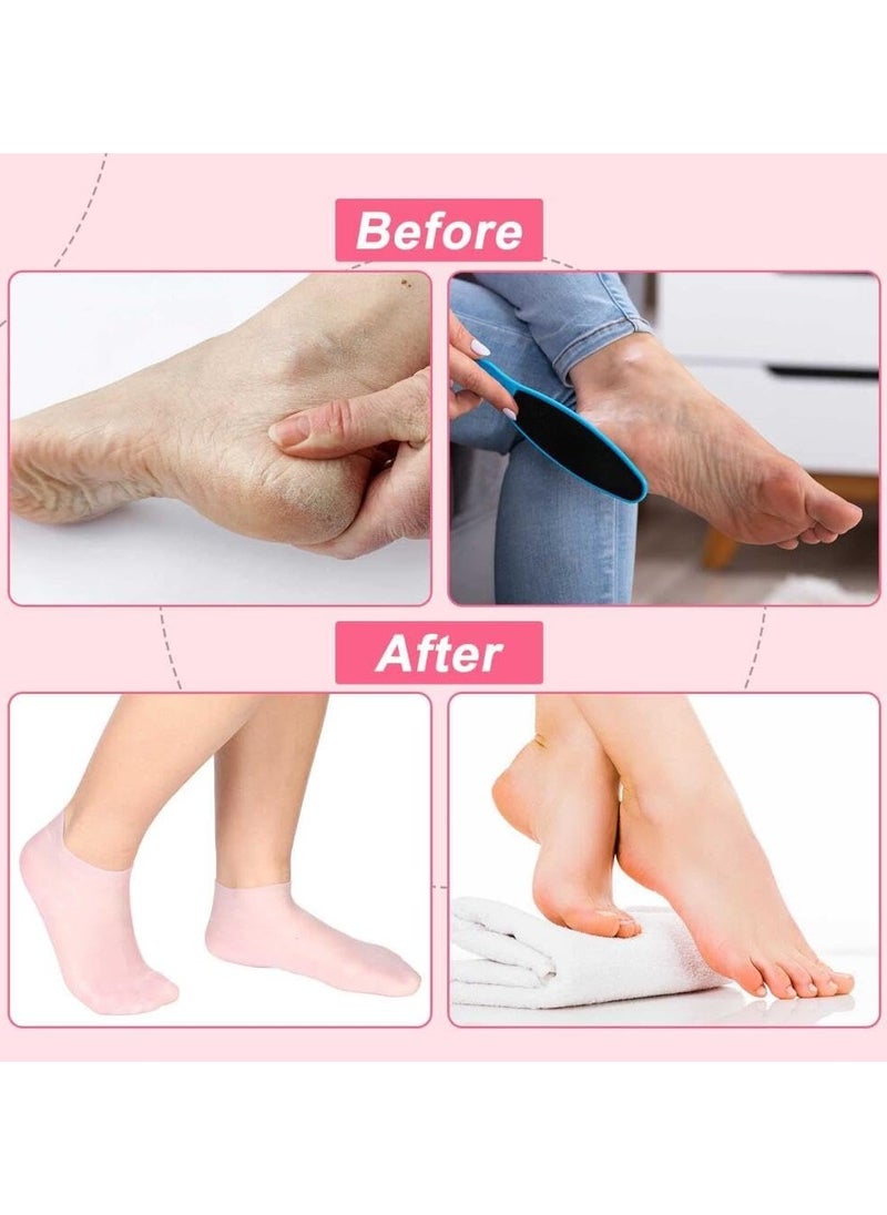 Generic - 1 Pairs Silicone Moisturizing Socks – Softening Dry, Cracked Feet & Rough Skin | Anti-Slip Aloe Socks for Women - Image 1