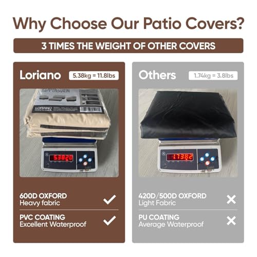 loriano Patio Furniture Cover Set, 4 Piece Outdoor Furniture Cover Waterproof, 600D Heavy Duty Lawn Patio Set Covers - Image 2