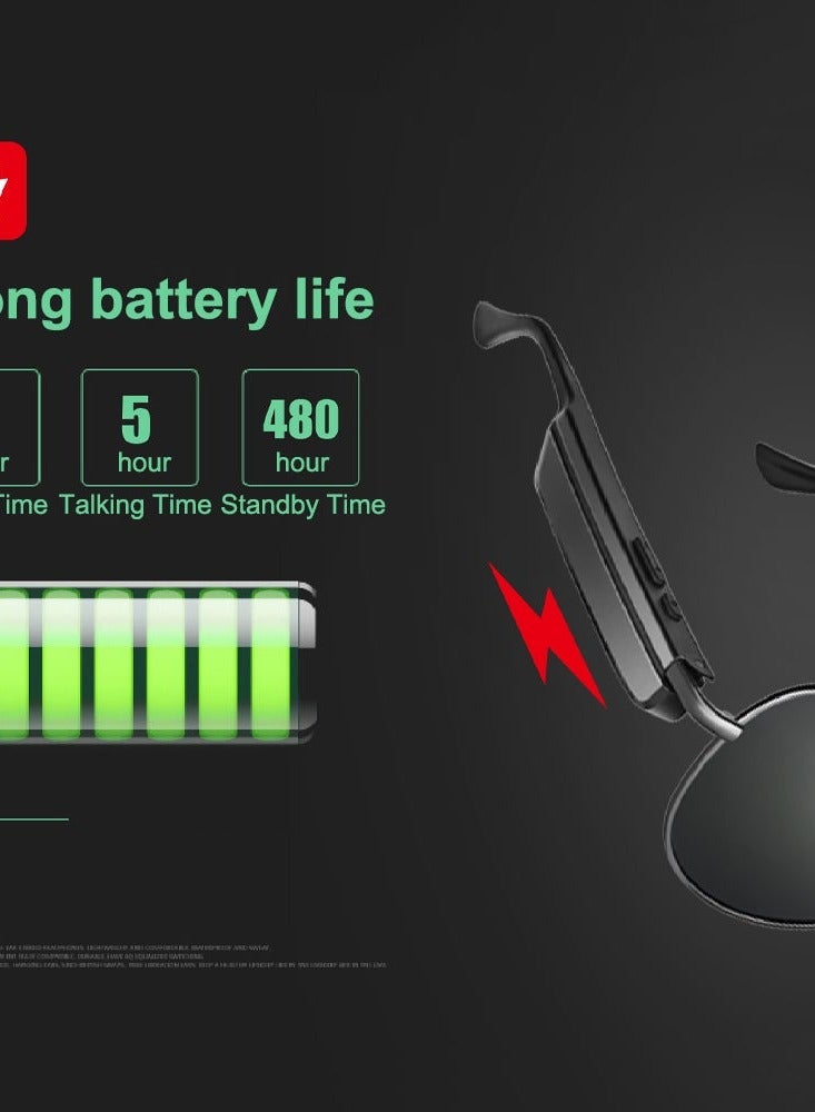 Polarized  Smart Bluetooth Headset Sunglasses - Image 3