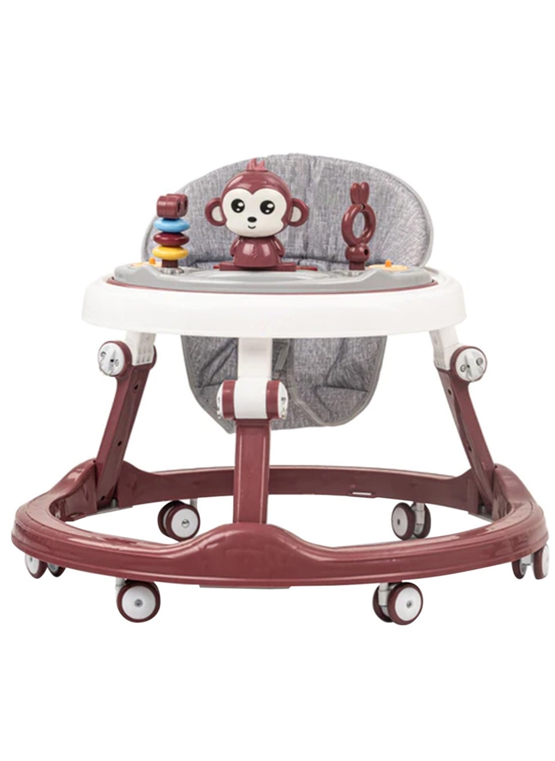 BABYCARA Baby Walker Multifunctional Anti-Rollover Anti-O Folding 6-18 Months with Music 