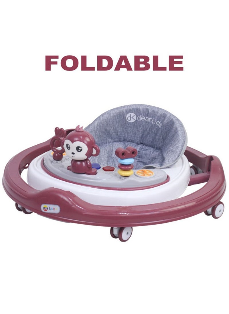 BABYCARA - Baby Walker Multifunctional Anti-Rollover Anti-O Folding 6-18 Months with Music - Image 1