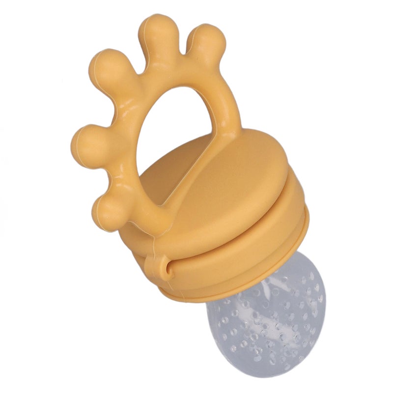 Baby Food Feeder Silicone Flexible Teething Vegetables Baby Fruit Feeding Toy for Infants Yellow - Image 4