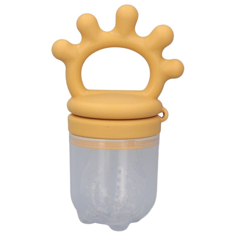Baby Food Feeder Silicone Flexible Teething Vegetables Baby Fruit Feeding Toy for Infants Yellow - Image 1