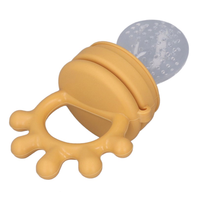 Baby Food Feeder Silicone Flexible Teething Vegetables Baby Fruit Feeding Toy for Infants Yellow - Image 5