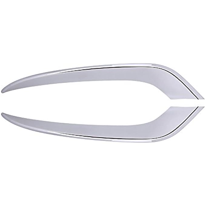 POENVFPO 2Pcs Chrome Car Accessories Exterior Front Fog Light Strips Fog Lamp Eyelid Cover Strip Trim for 3 SERIES GT F34 2013 2014 2015 2016 2017 - Image 1