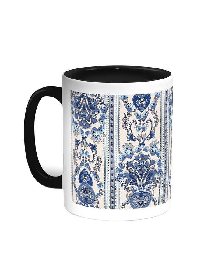 RYN Decorative Drawings Printed Coffee Mug Black/White 11ounce