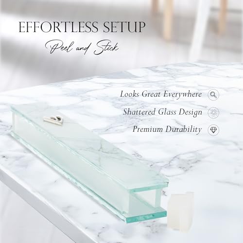 A&S Mezuzot Modern Glass Mezuzah Case For Door With Non-Kosher Scroll Shatterd Glass Design Waterproof Mezuza Cover Home Blessing and Protection - Image 3