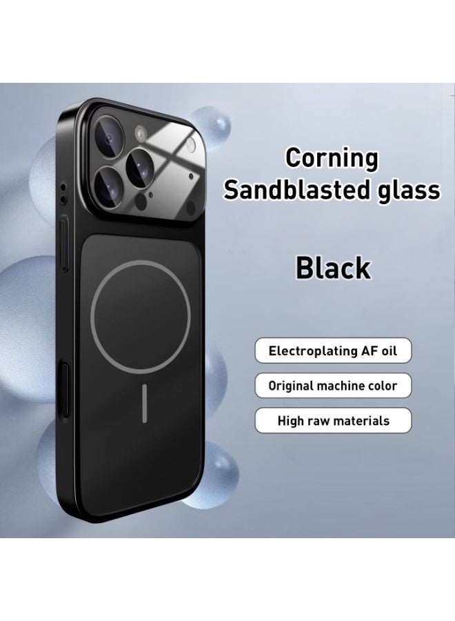 ELTRAZONE Luxury Magnetic Glass Case for iPhone 17 Pro Wireless Compatible, Anti-Fingerprint, Shockproof & Oil-Resistant Frosted Back Cover - Image 2