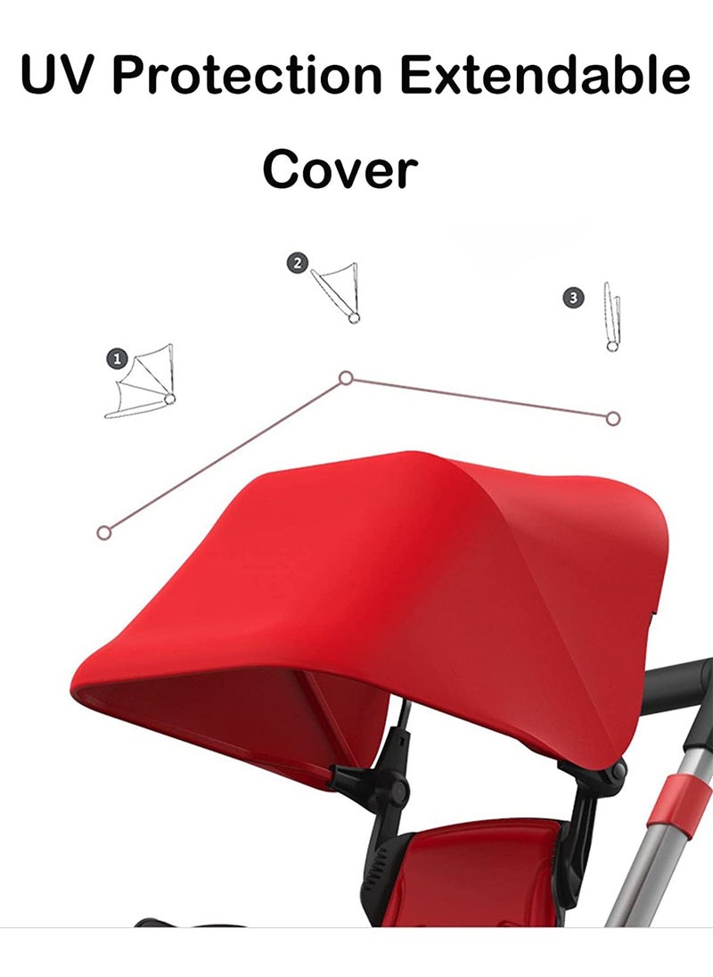 GT-Wheel - GT-Wheel Premium Foldable Push Trike and Kid's Tricycle for Ages 10 Months to 3 Years (Red) - Image 1