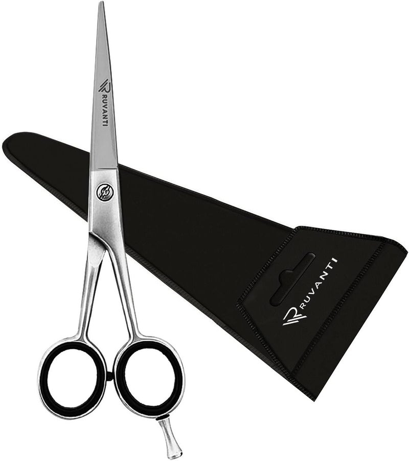 Ruvanti Hair Cutting Scissors All Purpose  Premium Barber Shears Kit For Salon And Home Sharp  Durbale Stainless Steel Blades Tijeras De Peluqueria Profesional Comfortable Grip Handles With Case