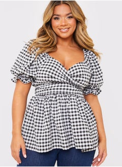 In the style Tie Detail Puff Sleeve Top  - Image 1