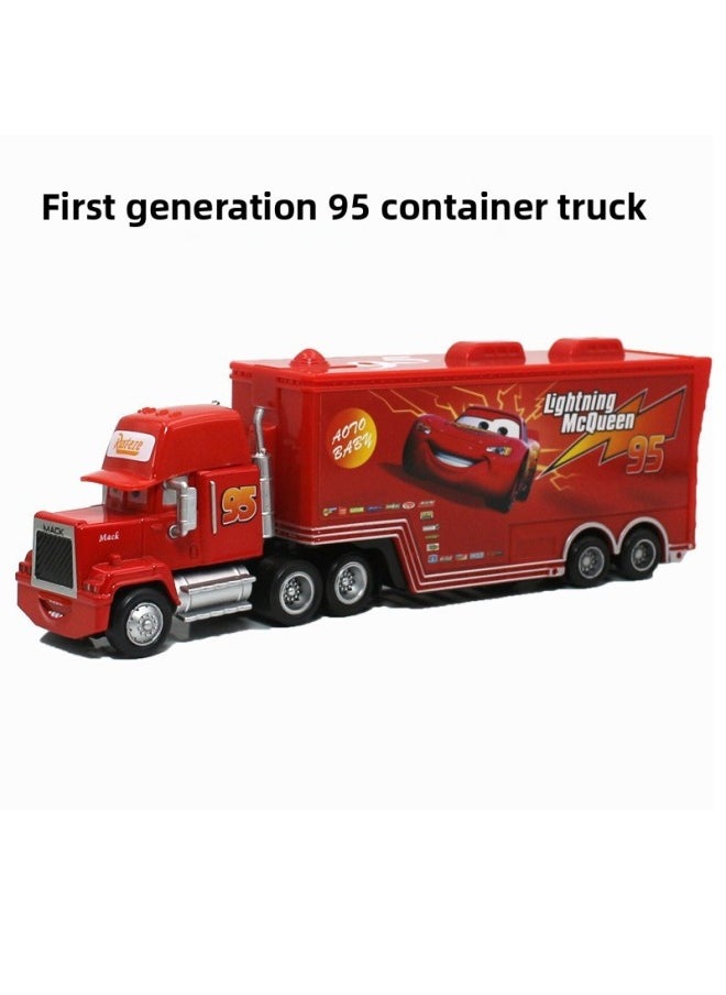 57 Mixed Batch Car Story Uncle Mai Container Truck Children's Toy Car Model Ornaments Toys-Color:First Generation 95 Container Truck  - Image 1