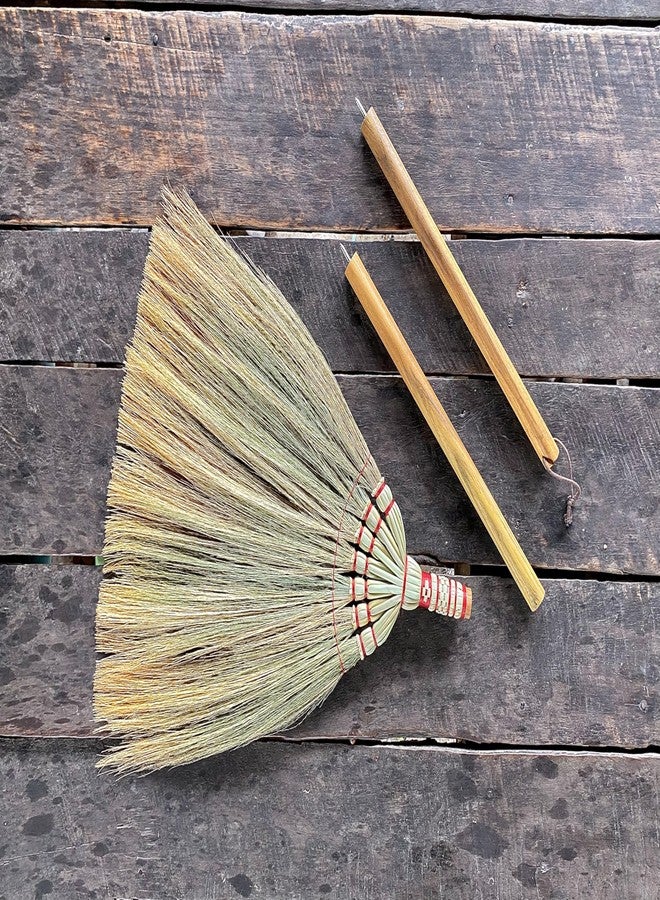 AW BROOMS Asian Broom 46 inch - Straw Soft Sweep - Long Handle for Cleaning, Decoration, Wedding-Natural Whisk for House, Garage, Office,Kitchen - Indoor Grass Broom - Image 4
