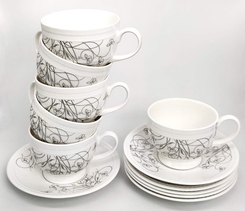 Dandy lines England by DATA Dandy Lines Crown Tea Set with Platinum Carpet 25005 Pack of 18 - Image 3