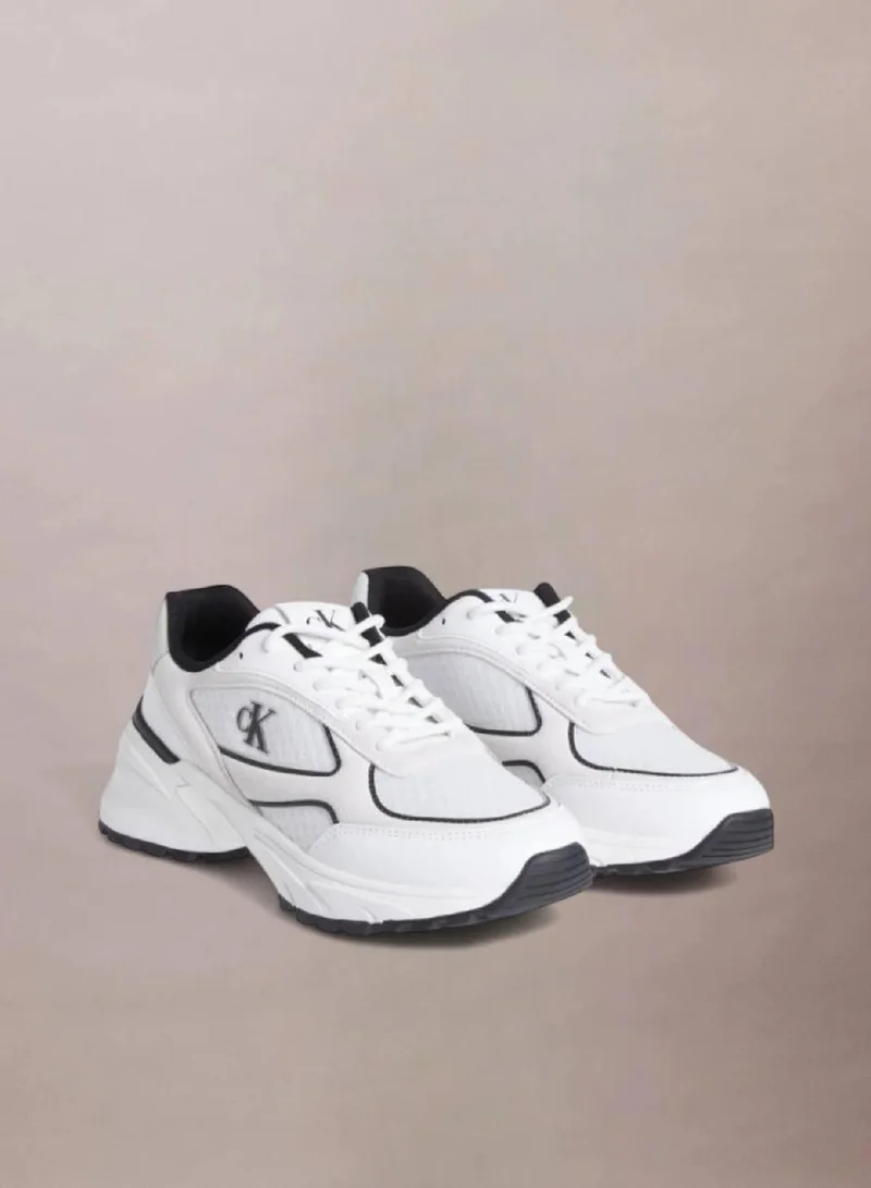 Calvin Klein Jeans Leather And Breathable Mesh Trainers