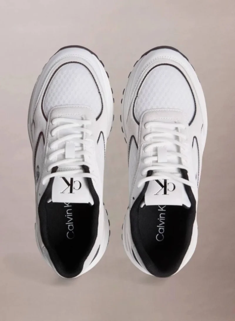 Calvin Klein Jeans Leather And Breathable Mesh Trainers