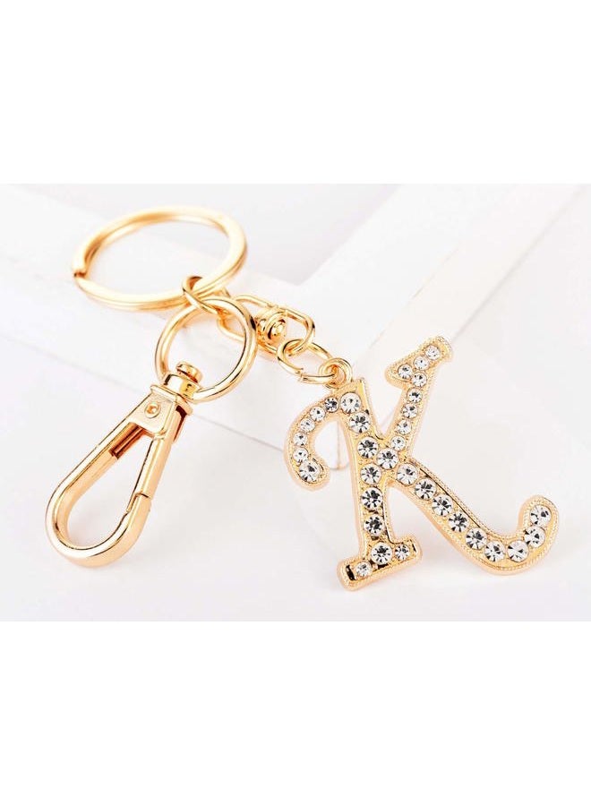 AlphaAcc Keychain for Women Purse Charms for Handbags Crystal Alphabet Initial Letter Pendant with Key Ring,Letter K, Letter:k, L - Image 3