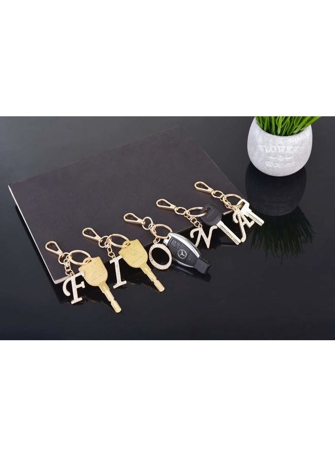AlphaAcc Keychain for Women Purse Charms for Handbags Crystal Alphabet Initial Letter Pendant with Key Ring,Letter K, Letter:k, L - Image 5