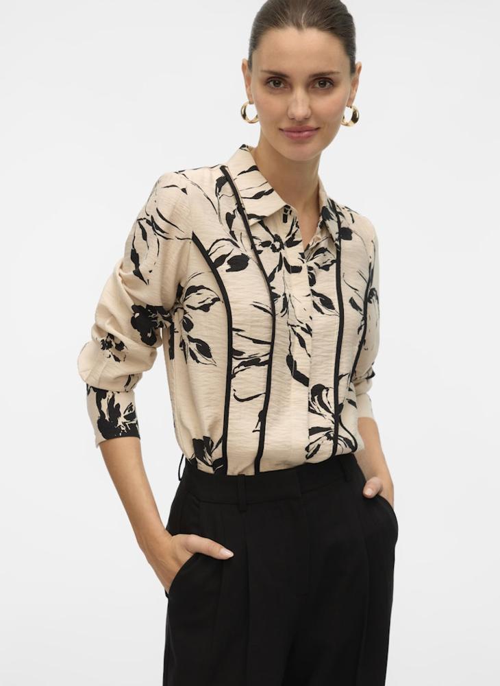 فيرو مودا قميص فيموس بطبعة أزهار وأكمام طويلة - Image 3