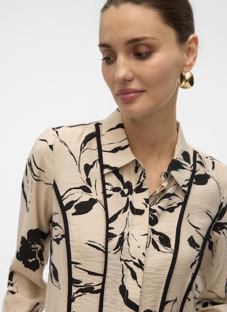 فيرو مودا قميص فيموس بطبعة أزهار وأكمام طويلة - Image 4