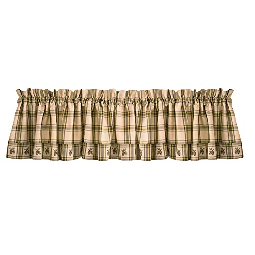 Park Designs Farmhouse Kitchen Valances for Windows - Plaid Pine Lodge | Fall Decor Window Valance Curtains | Plaid Curtain Valances for Windows | Boho Living Rooms & Bathrooms | 72" x 14" - Image 1
