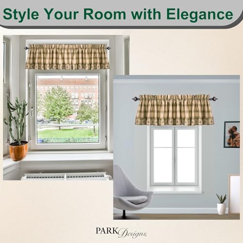 Park Designs Farmhouse Kitchen Valances for Windows - Plaid Pine Lodge | Fall Decor Window Valance Curtains | Plaid Curtain Valances for Windows | Boho Living Rooms & Bathrooms | 72" x 14" - Image 5
